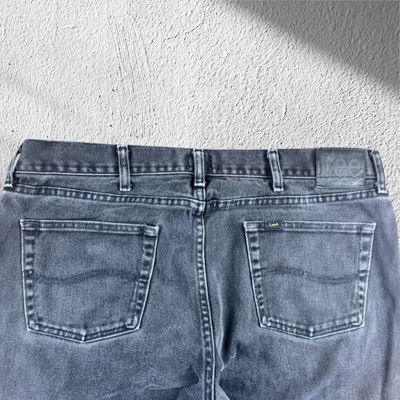 LEE Black Jeans Regular Fit Men's W38xL36 - Picture 4 of 5